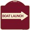 Signmission Boat Launch With Right Arrow Heavy-Gauge Aluminum Architectural Sign, 18" x 18", BU-1818-24405 A-DES-BU-1818-24405 - alternate 1
